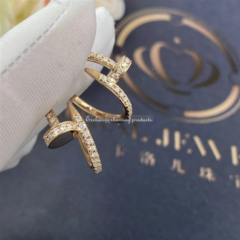 Cartier Juste un Clou Earrings B8301430 Yellow Gold Diamonds 3