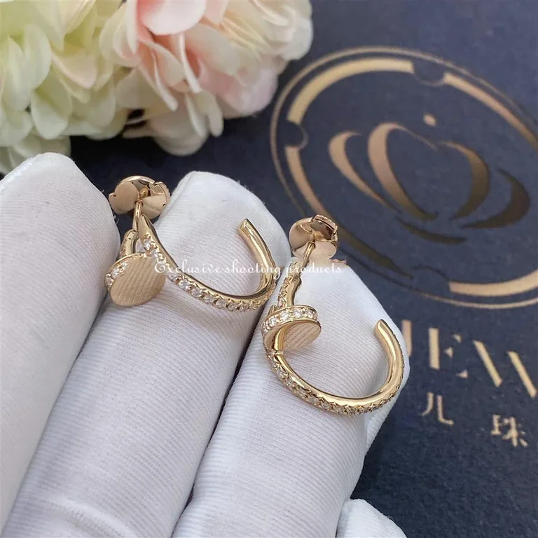Cartier Juste un Clou Earrings B8301430 Yellow Gold Diamonds 2