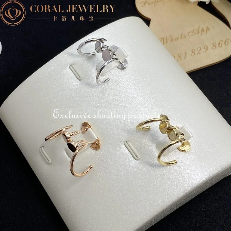 Cartier Juste un Clou B8301235 Earrings White Gold 4