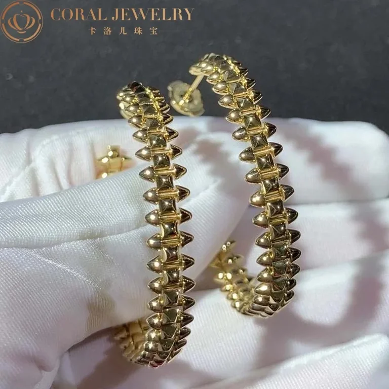 Cartier Clash De Cartier B8301416-yg Hoop Earrings Small Model Yellow Gold 4