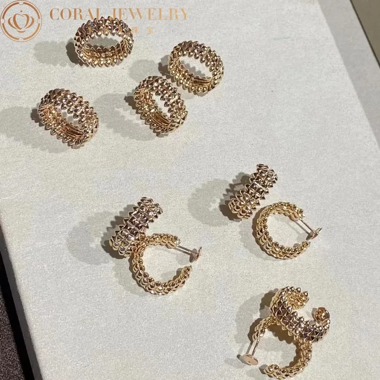 Cartier Clash De B8301478 Cartier Earrings Double-row Model Rose Gold 6