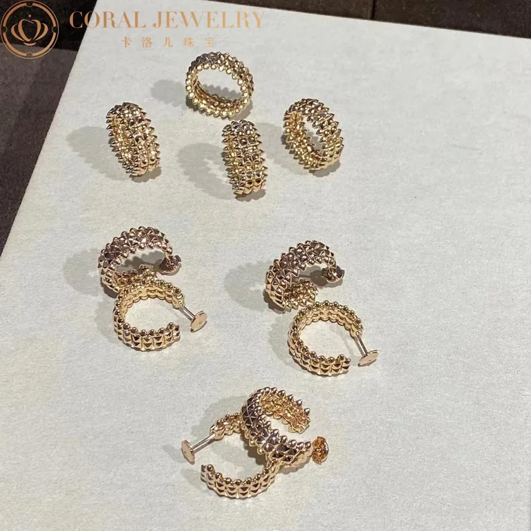 Cartier Clash De B8301478 Cartier Earrings Double-row Model Rose Gold 5