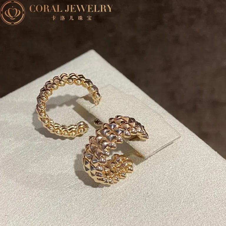 Cartier Clash De B8301478 Cartier Earrings Double-row Model Rose Gold 3