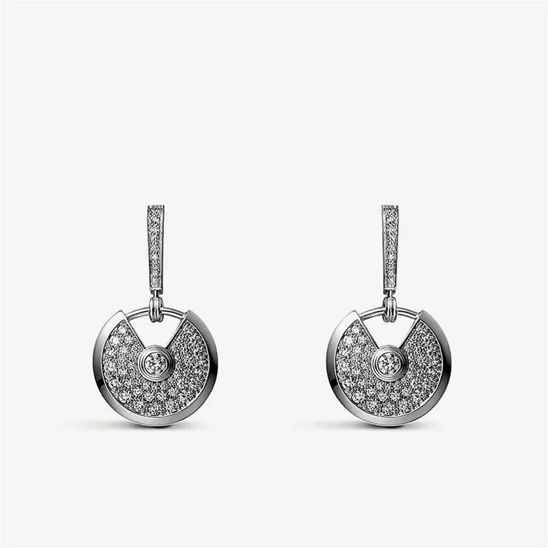 Cartier Amulette De N8515029 Cartier Earrings White Gold and Diamond 1