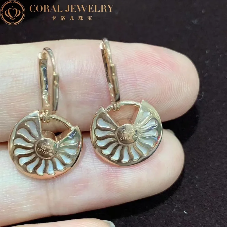 Cartier Amulette De B8301221 Cartier Earrings White mother-of-pearl Yellow Gold 7