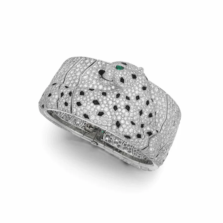 Cartier Bracelet Panthère De Cartier White Gold Onyx Diamond and Enamel Bracelet 1