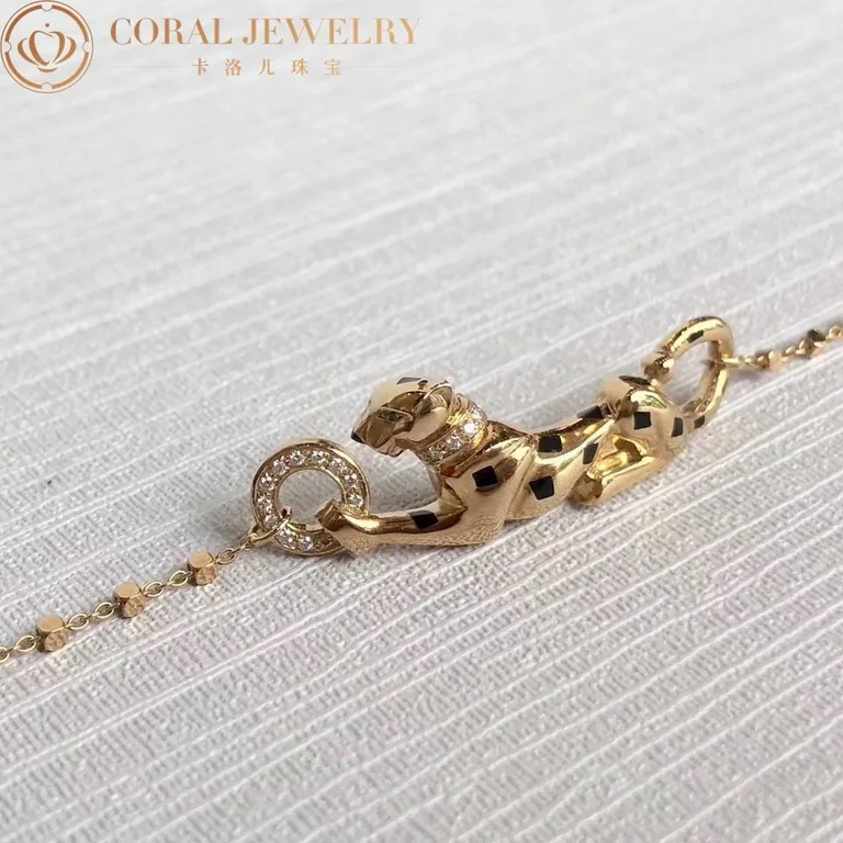 Cartier Panthère De B6064516 Cartier Bracelet Yellow Gold Tsavorite Garnets Diamonds 8