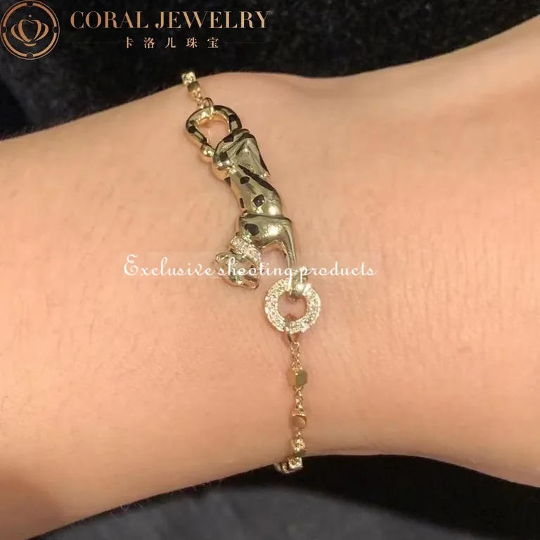 Cartier Panthère De B6064516 Cartier Bracelet Yellow Gold Tsavorite Garnets Diamonds 5