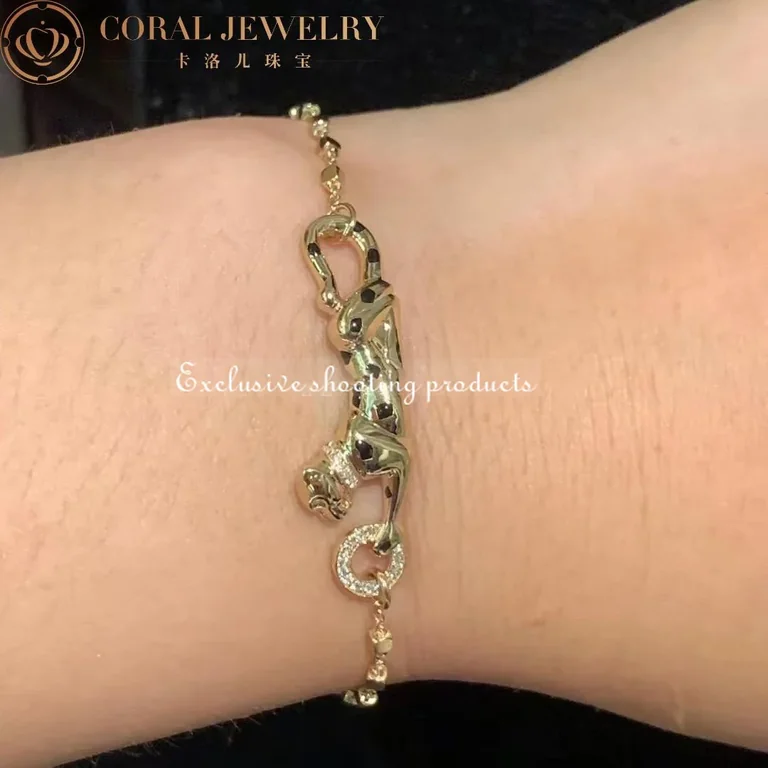 Cartier Panthère De B6064516 Cartier Bracelet Yellow Gold Tsavorite Garnets Diamonds 4