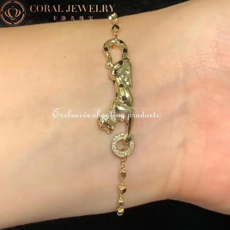 Cartier Panthère De B6064516 Cartier Bracelet Yellow Gold Tsavorite Garnets Diamonds 2