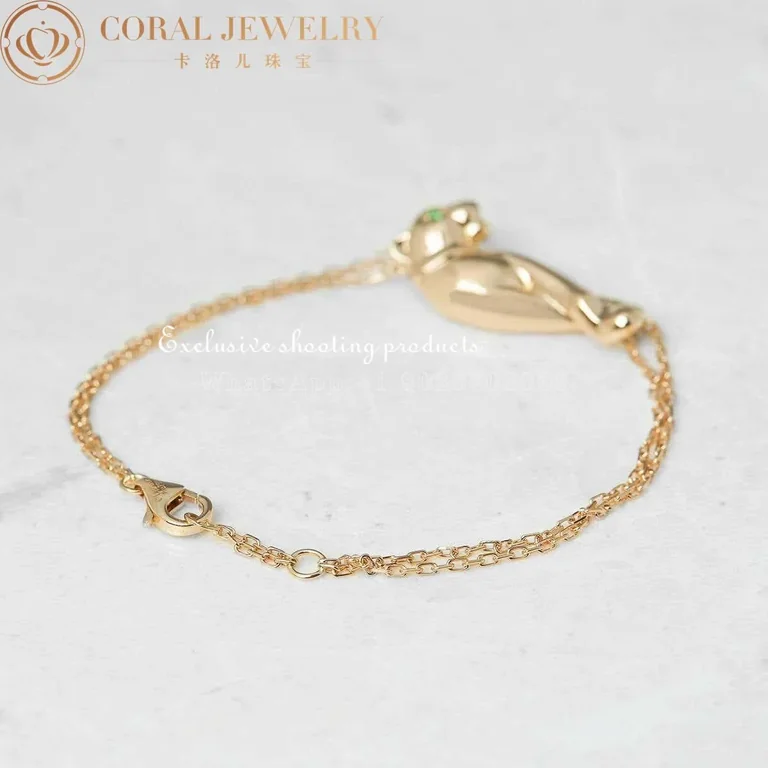 Cartier Panthère De B6038717 Cartier Bracelet Yellow Gold Tsavorite Garnet 10