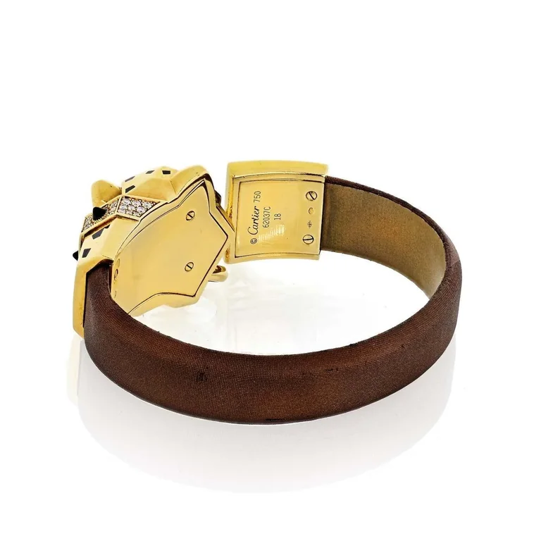 Cartier Panthère De HP600519 Cartier Bracelet Yellow Gold Diamond Onyx and Enamel 5