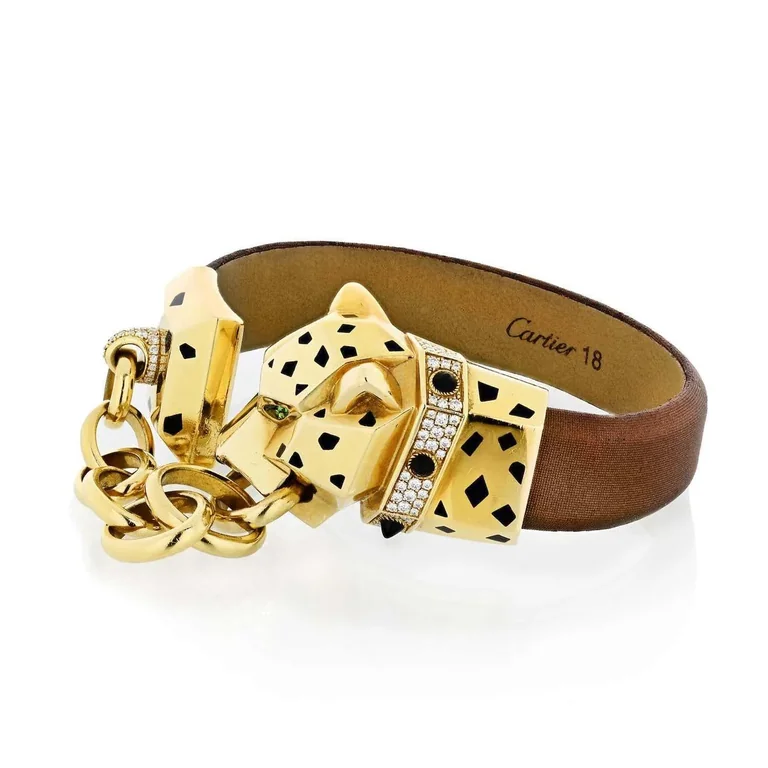 Cartier Panthère De HP600519 Cartier Bracelet Yellow Gold Diamond Onyx and Enamel 4