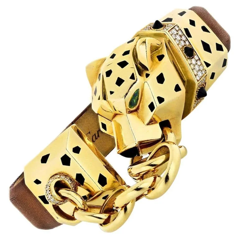 Cartier Panthère De HP600519 Cartier Bracelet Yellow Gold Diamond Onyx and Enamel 3