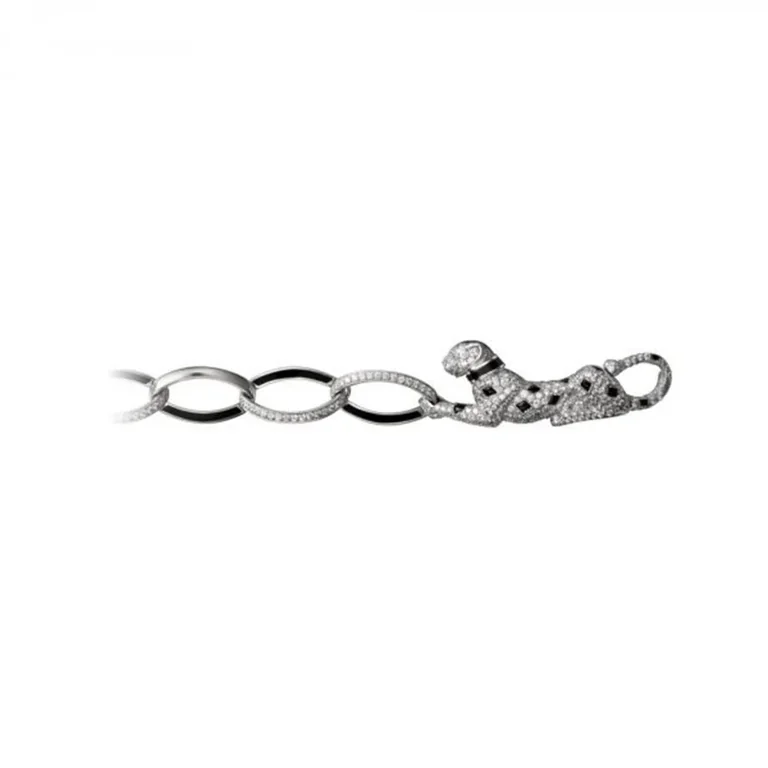 Cartier Panthère De N6707117 Cartier Bracelet White Gold Diamond Onyx Emeralds and Black Lacquer 1