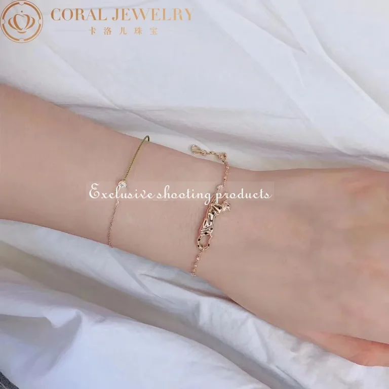 Cartier Panthère De B6046516 Cartier Bracelet Rose Gold Tsavorite Garnets Diamonds 4