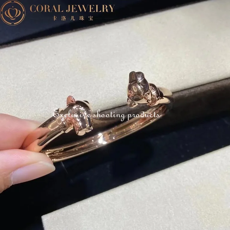 Cartier N6711617 Panthère De Cartier Bracelet Rose Gold Onyx Tsavorite Garnets 6