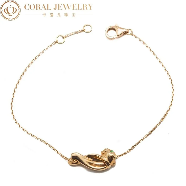 Cartier Panthère De B6043417 Cartier Bracelet Rose Gold Tsavorite Garnet 5