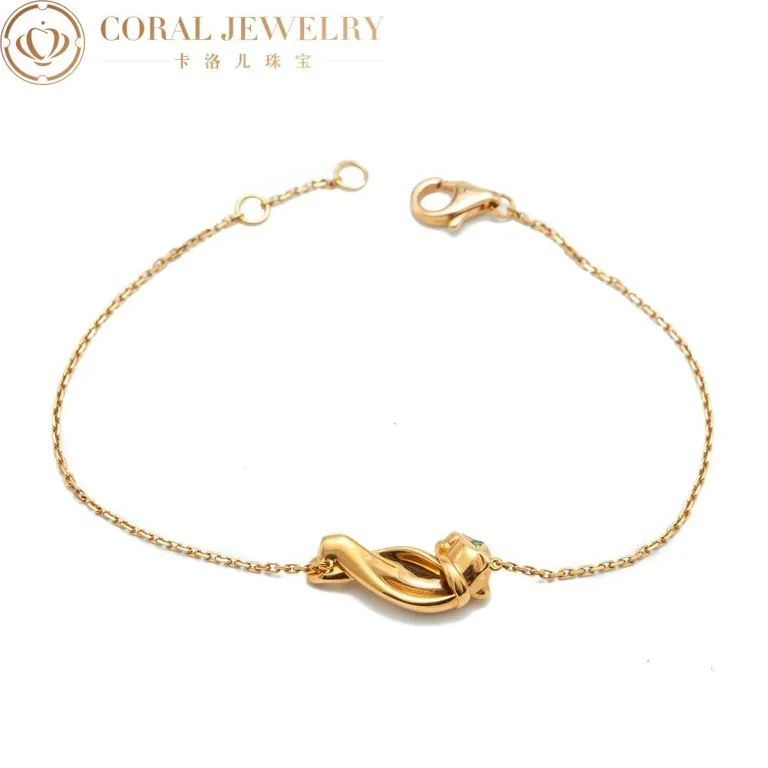 Cartier Panthère De B6043417 Cartier Bracelet Rose Gold Tsavorite Garnet 4
