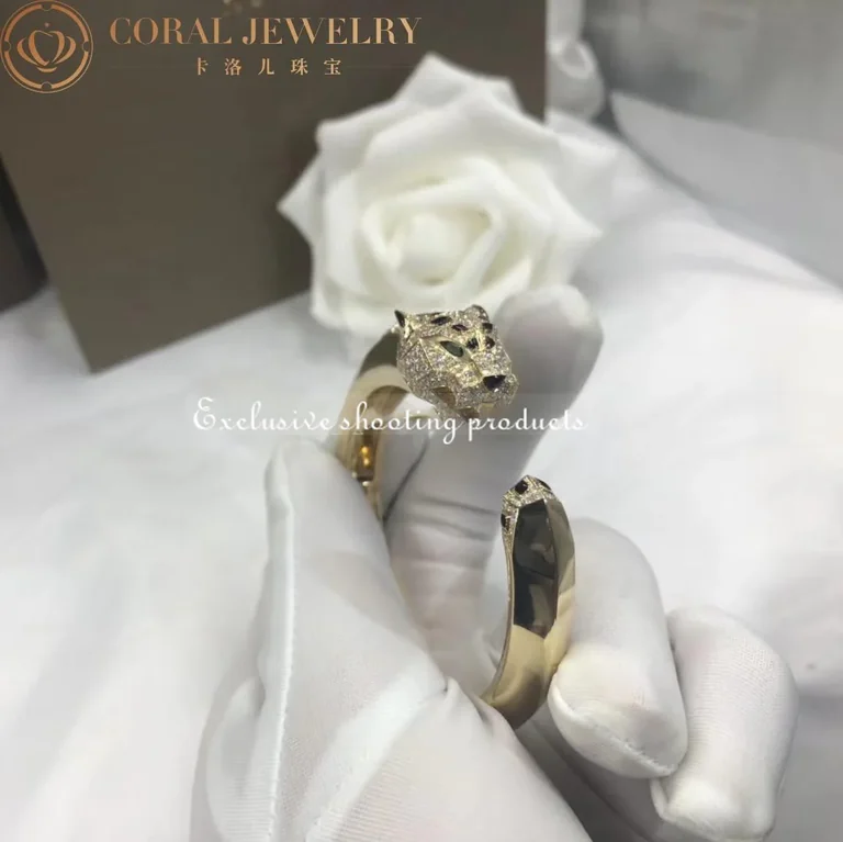Cartier Panthère De N6035315 Cartier Bracelet 18K Yellow Gold Diamond Onyx Emerald 7