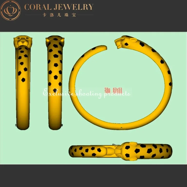 Cartier Panthère De N6715217 Cartier Bracelet 18K Yellow Gold Black Lacquer Tsavorite Garnets Onyx 4