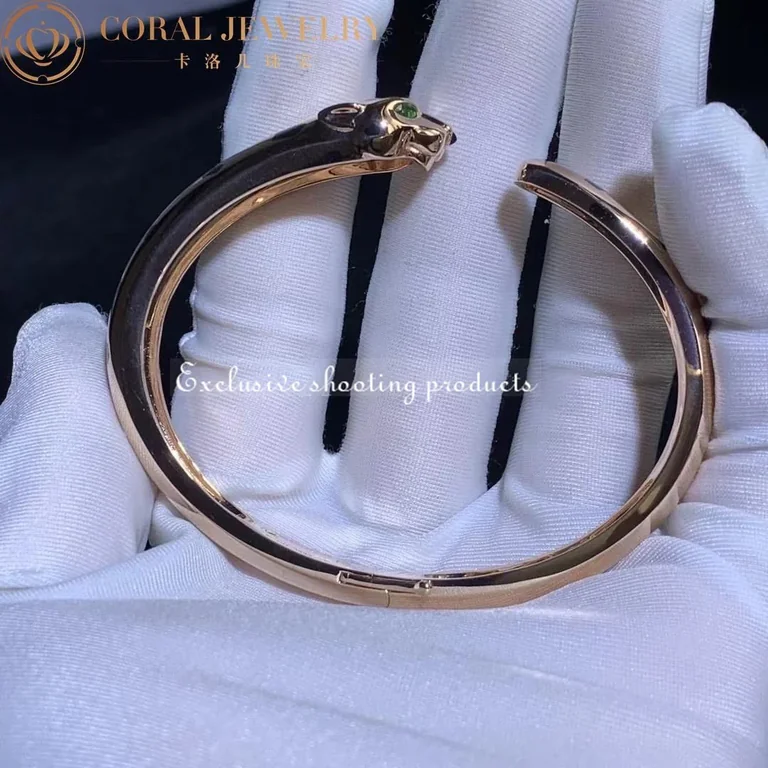 Cartier Panthère De N6715317 Cartier Bracelet 18K Rose Gold Black Lacquer. Tsavorite Garnets Onyx 5