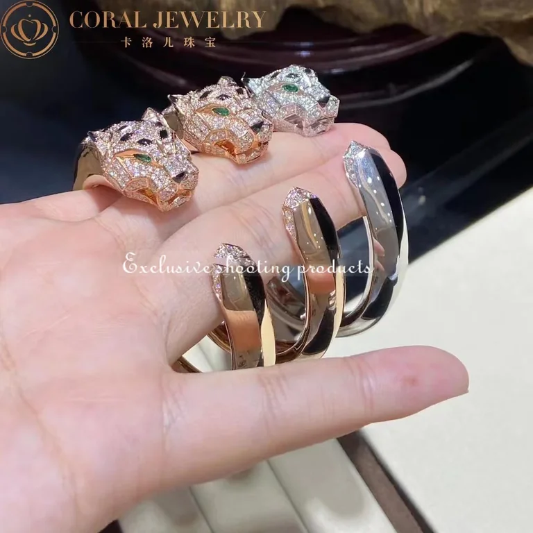 Cartier Panthère De N6710217 Cartier Bracelet 18K Rose Gold Diamond Onyx Emerald 11
