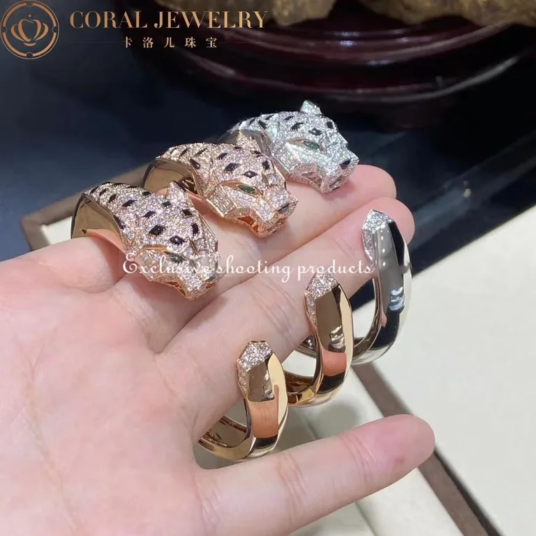 Cartier Panthère De N6710217 Cartier Bracelet 18K Rose Gold Diamond Onyx Emerald 10