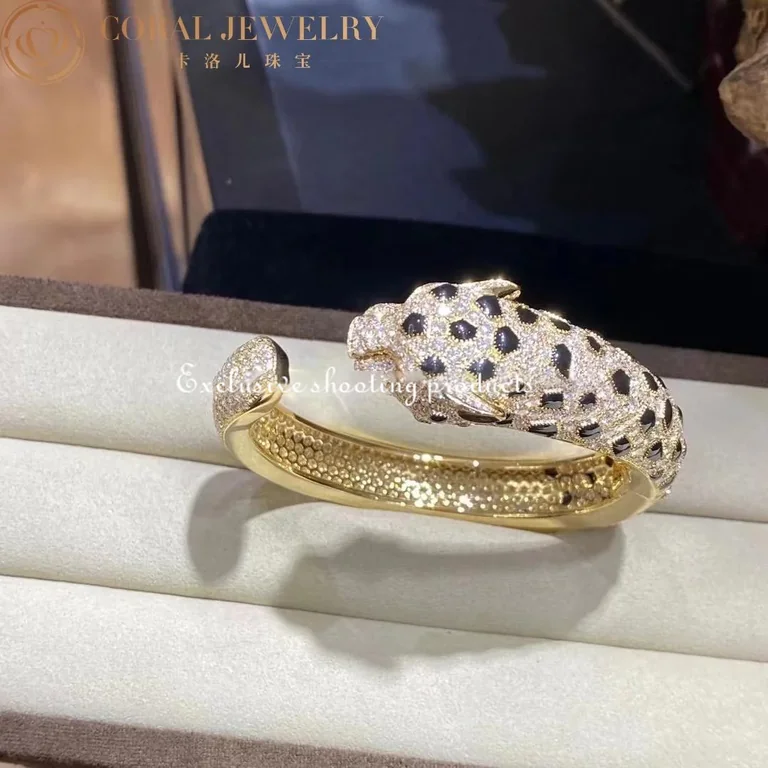 Cartier Panthère De H6013117 Cartier Bracelet 18K Gold Diamond Onyx Emerald 9