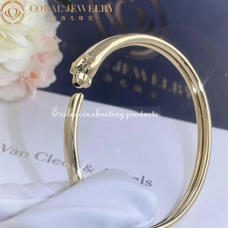 Cartier Panthère De B6067217 Cartier Bracelet Yellow Gold Onyx Tsavorite Garnets 6