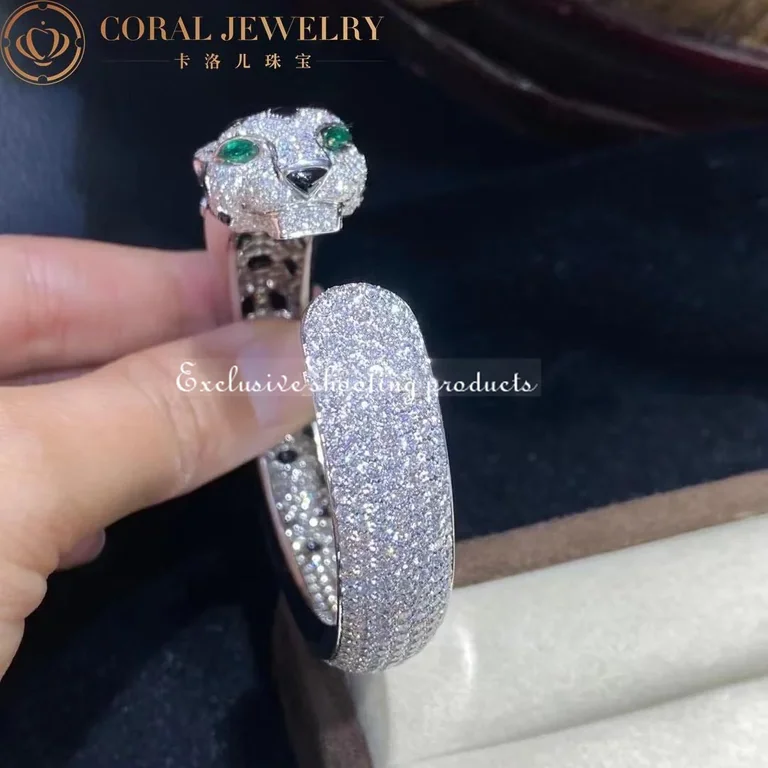 Cartier Panthère De H6007417 Cartier Bracelet 18K Gold Diamond Onyx Emerald 18