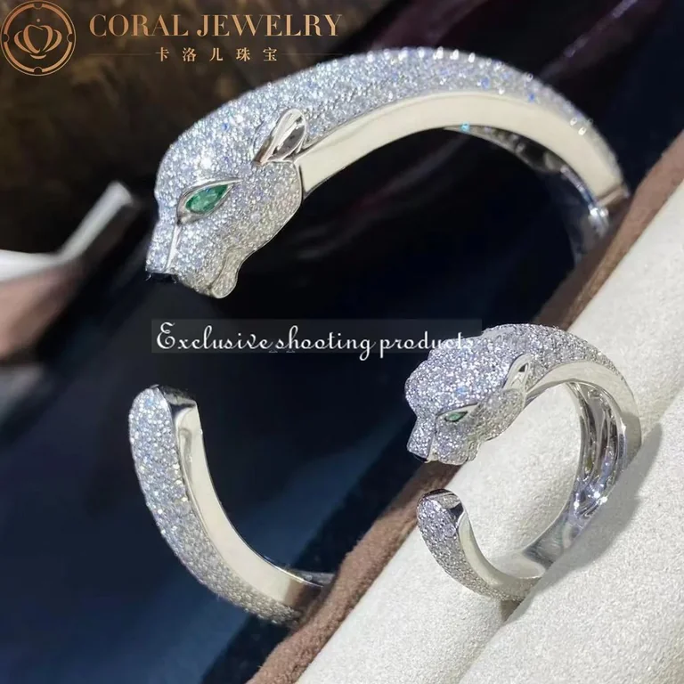 Cartier Panthère De H6007417 Cartier Bracelet 18K Gold Diamond Onyx Emerald 15