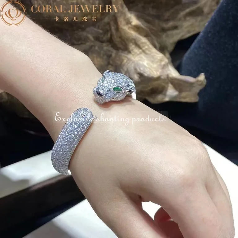 Cartier Panthère De H6007417 Cartier Bracelet 18K Gold Diamond Onyx Emerald 14