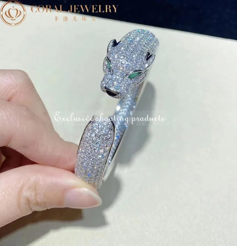 Cartier Panthère De H6007417 Cartier Bracelet 18K Gold Diamond Onyx Emerald 7