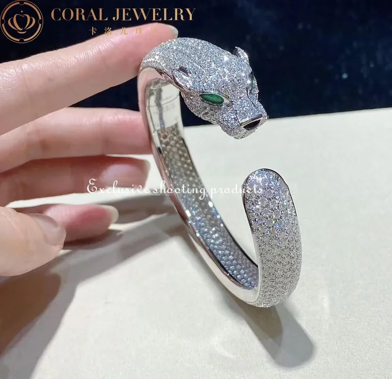 Cartier Panthère De H6007417 Cartier Bracelet 18K Gold Diamond Onyx Emerald 6