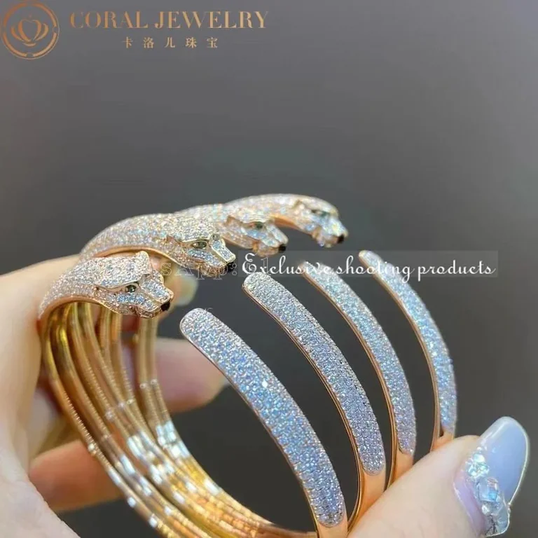 Cartier Panthère De N6718117 Cartier Bracelet Yellow Gold Onyx Emeralds Diamonds 2