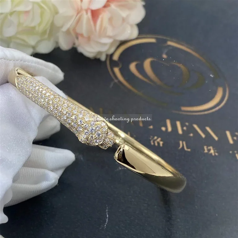 Cartier Panthère De N6717817 Cartier Bracelet Yellow Gold Onyx Emeralds Diamonds 12