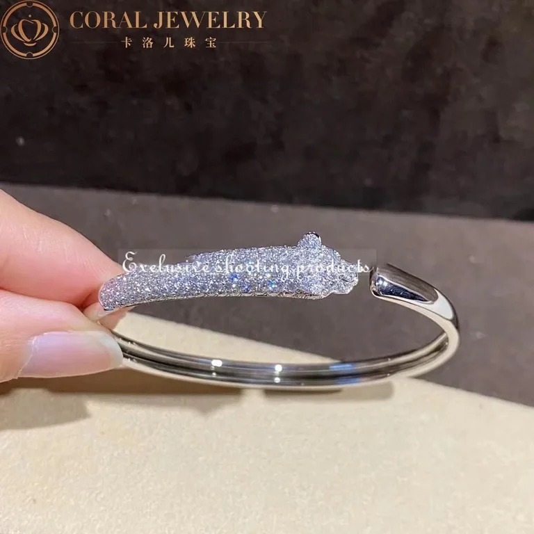 Cartier Panthère De N6717817 Cartier Bracelet White Gold Onyx Emeralds Diamonds 5