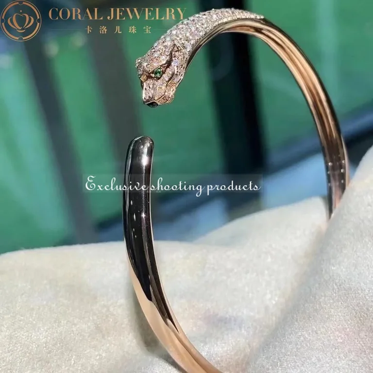 Cartier Panthère DeN6717917 Cartier Bracelet Rose Gold Onyx Emeralds Diamonds 11