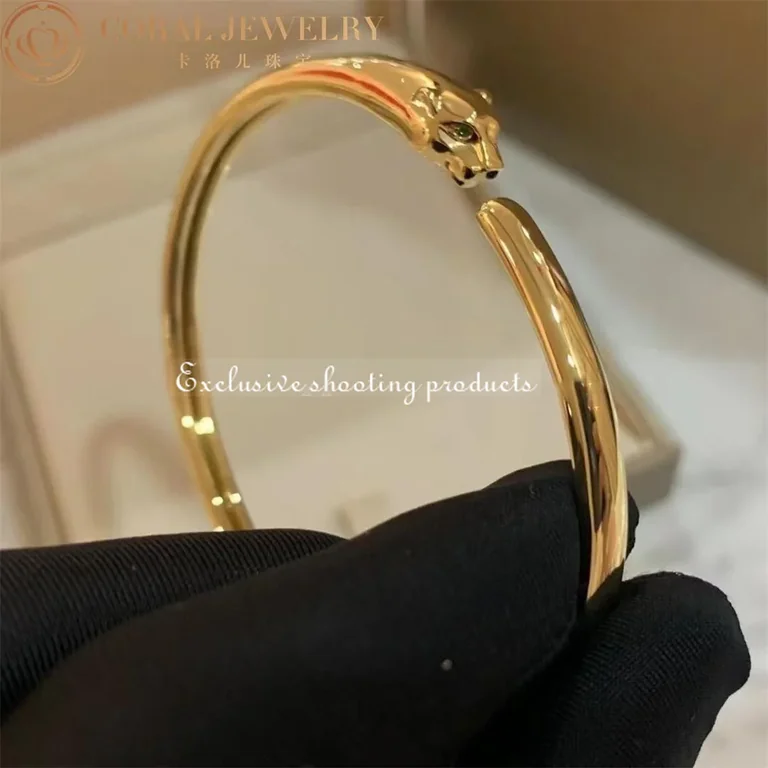 Cartier Panthère De B6067317 Cartier Bracelet Rose Gold Onyx Tsavorite Garnets 5