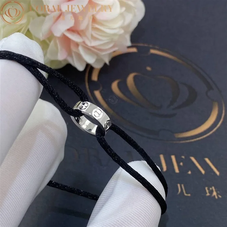 Cartier Love Bracelet Cotton Rope White Gold Black Bracelet 4
