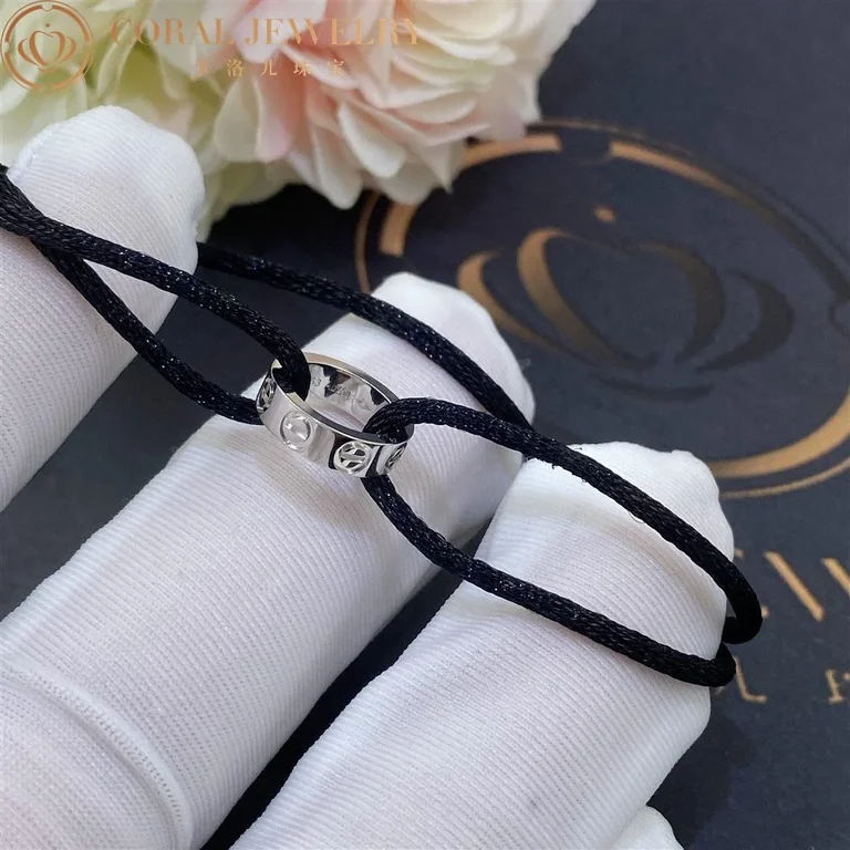 Cartier Love Bracelet Cotton Rope White Gold Black Bracelet 3