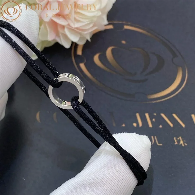 Cartier Love Bracelet Cotton Rope White Gold Black Bracelet 2