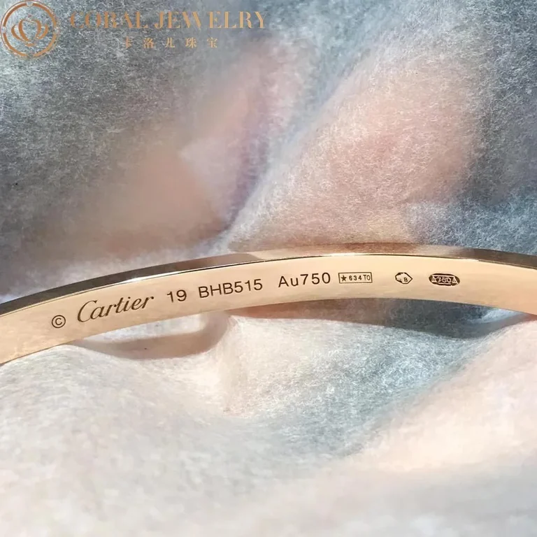 Cartier Love Bracelet B6047617 Small Model 6 Diamonds Rose Gold 7