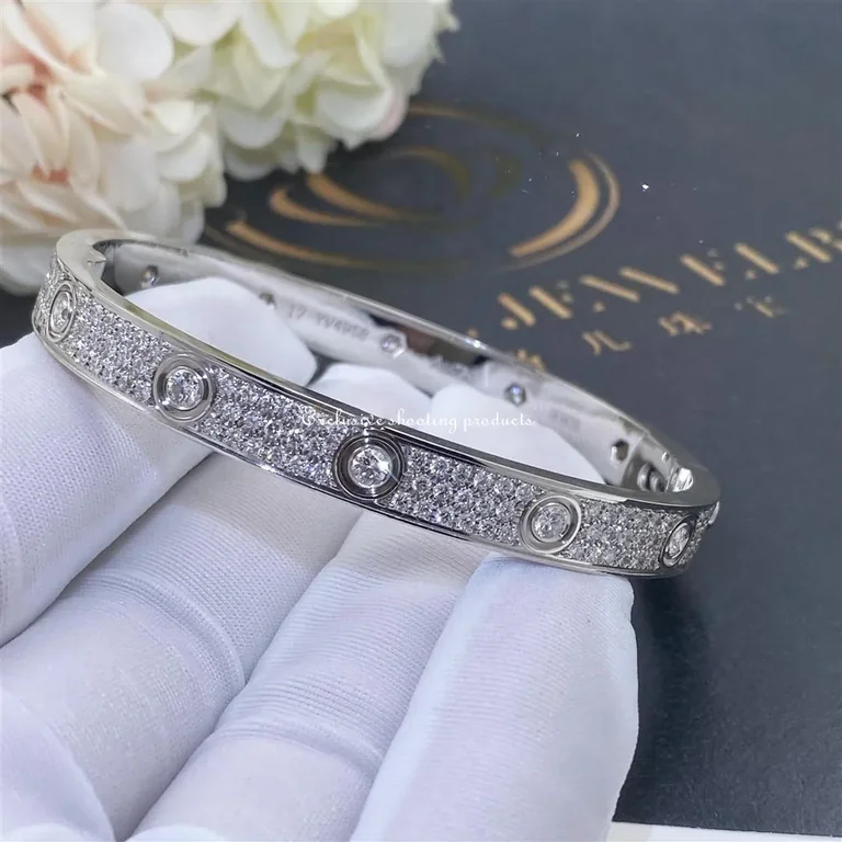 Cartier N6033602 Love Bracelet Diamond-paved White Gold 5