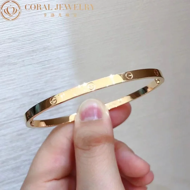 Cartier Love B6047317 Bracelet Small Model Rose Gold 8