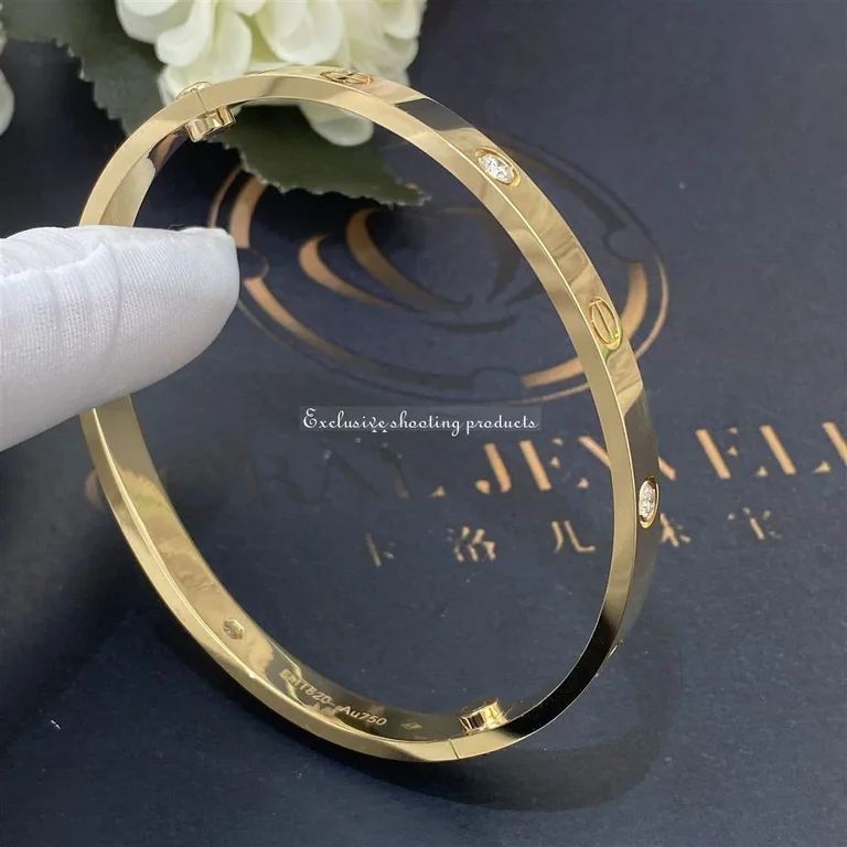 Cartier Love Bracelet B6035917 4 Diamonds Yellow Gold 2