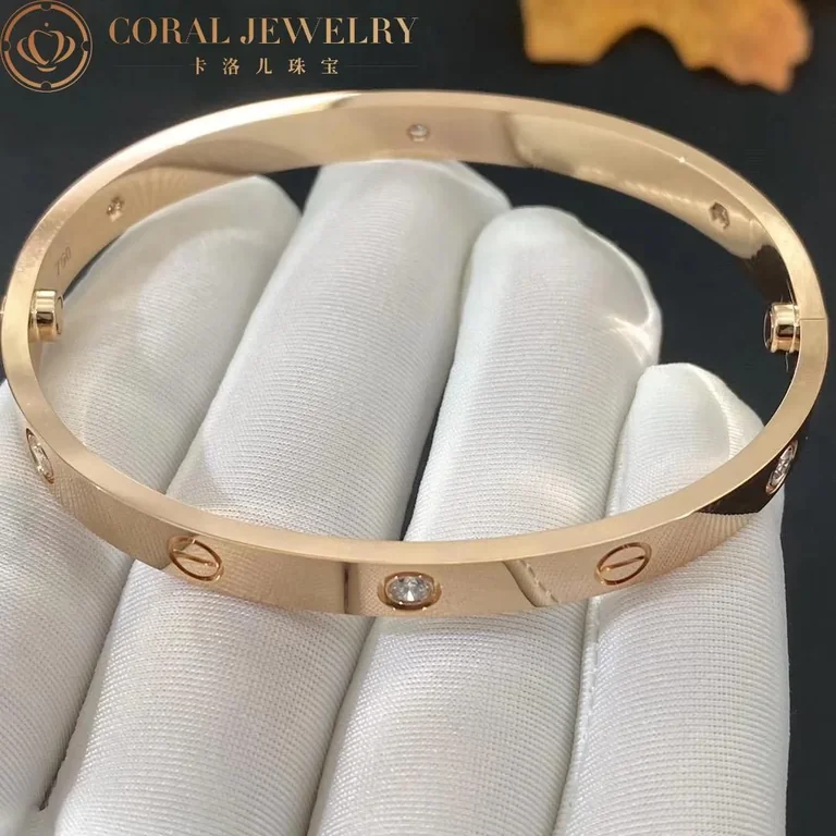 Cartier Love Bracelet B6070217-1 6 Diamonds Rose Gold Design Models 6
