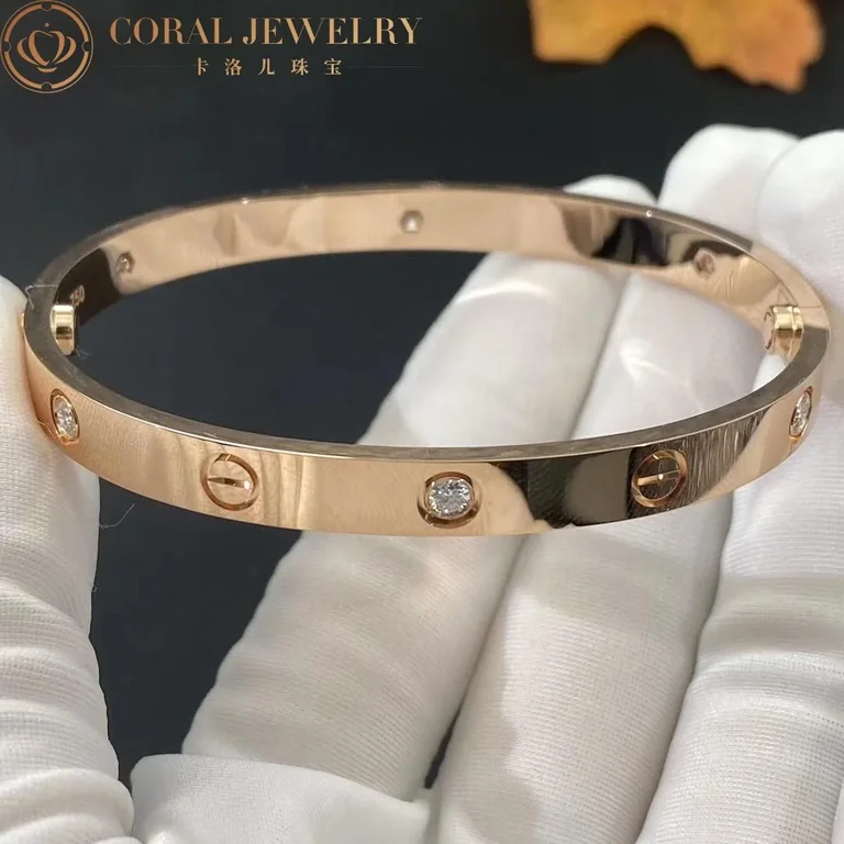 Cartier Love Bracelet B6070217-1 6 Diamonds Rose Gold Design Models 5