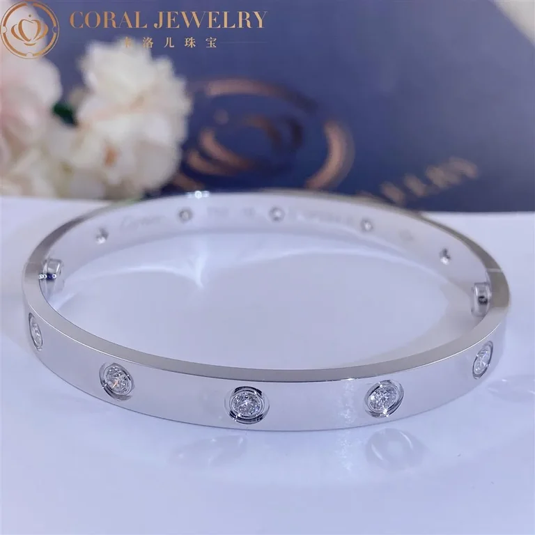 Cartier Love B6070417 Bracelet 10 Diamonds White Gold 4